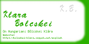 klara bolcskei business card